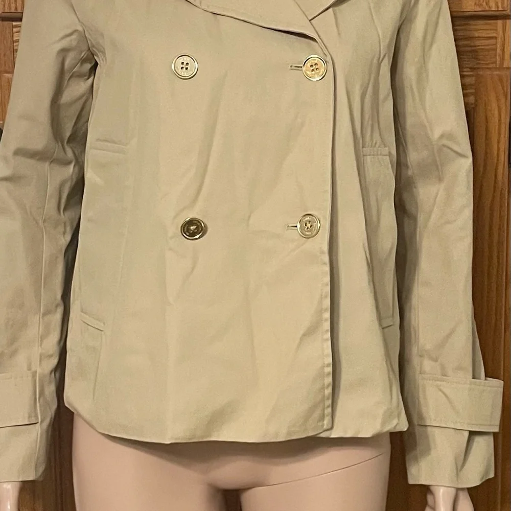 Michael Kors Womens Cotton Twill Cropped P Khaki - Picture 6 of 8